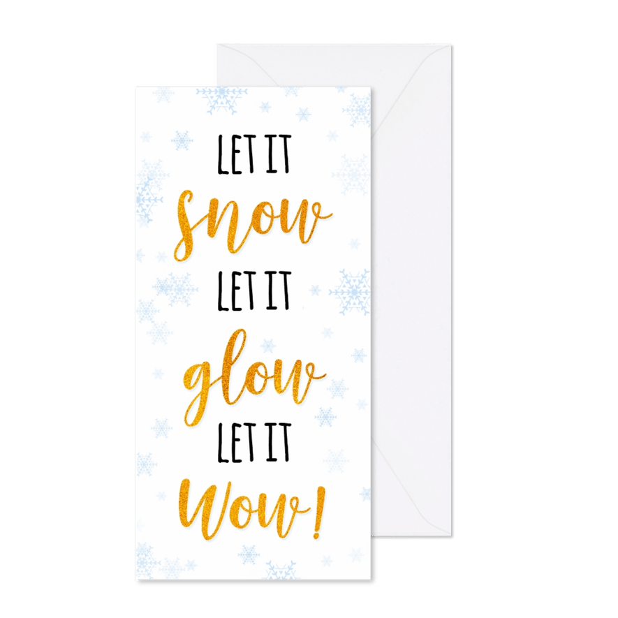 Kerst en Nieuwjaar let it snow met foto - Kaartimpressie