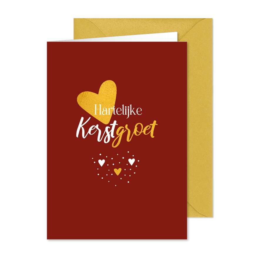 Kerst hartelijke kerstgroet als steun bij ziekte of verdriet - Kaartimpressie