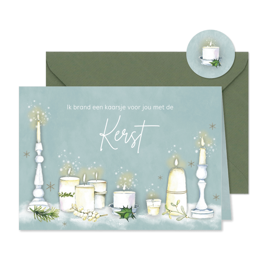 Kerst kaarsjes - Kaartimpressie