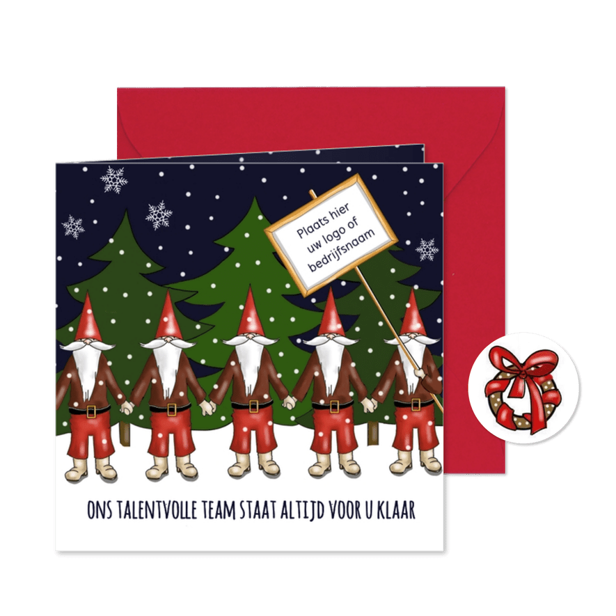 Kerst - kerstmannen team - Kaartimpressie