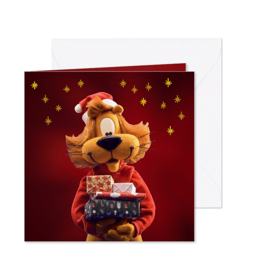 Kerst Loeki en Guusje met kadootjes - A - Kaartimpressie