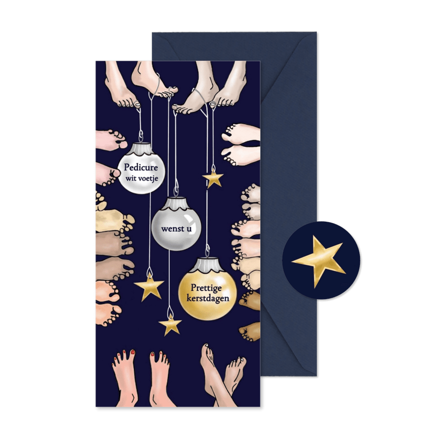 Kerst - pedicure - Kaartimpressie