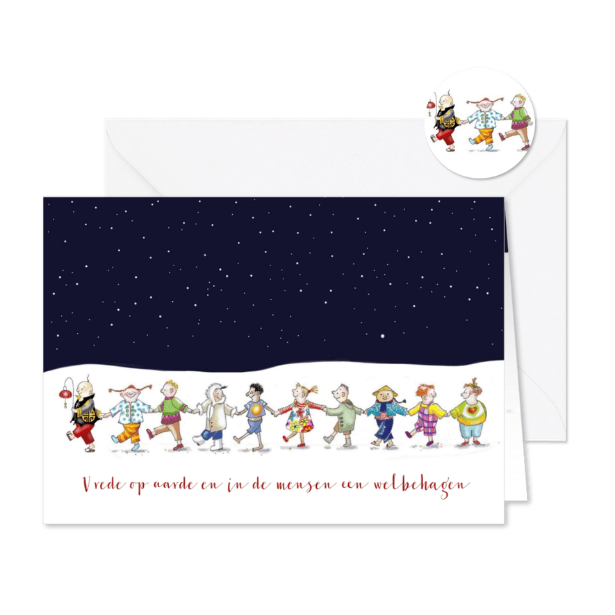 Kerst - vredeskinderen - Kaartimpressie
