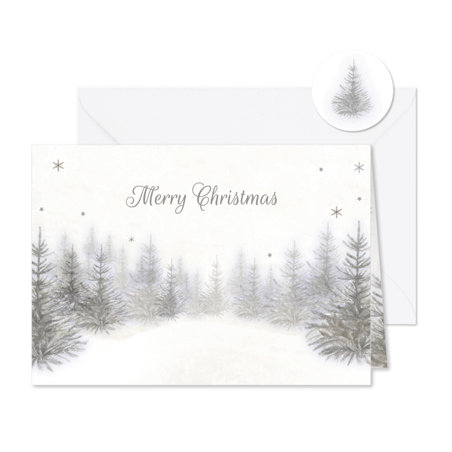 Kerst winter bos - Kaartimpressie