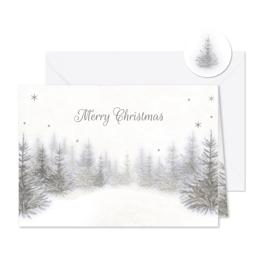 Kerst winter bos - Kaartimpressie