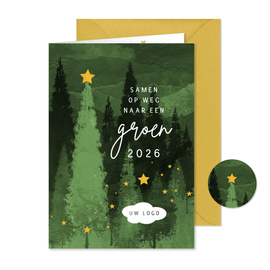 Kerst zakelijk samen op weg naar een groen 2026 - Kaartimpressie