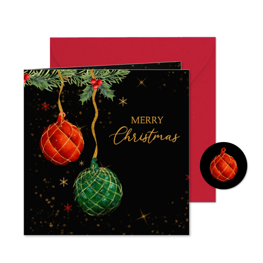 Kerstballen takjes - Kaartimpressie