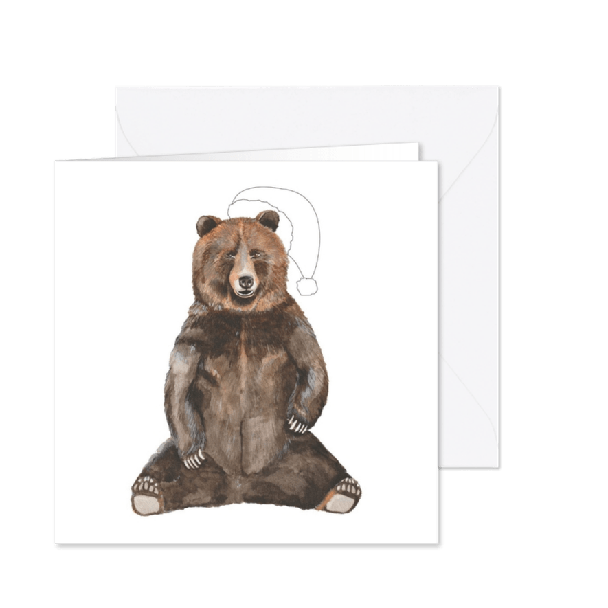 Kerstkaart beer Huidfonds - Kaartimpressie