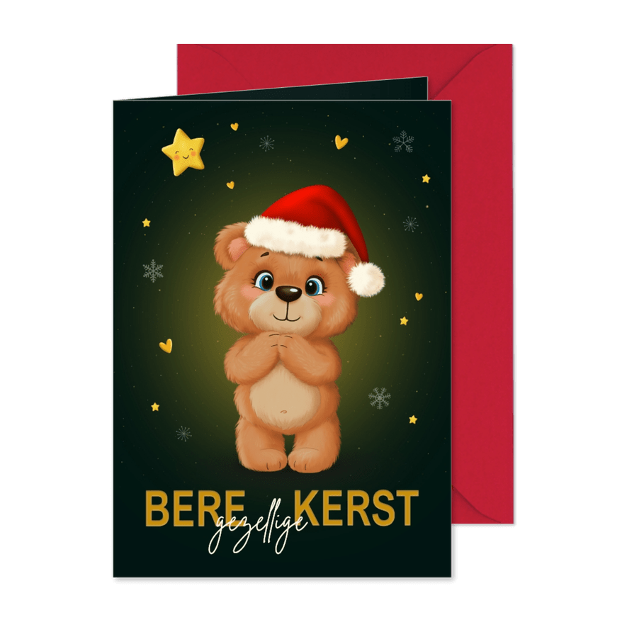 Kerstkaart Beregezellige dagen - Kaartimpressie