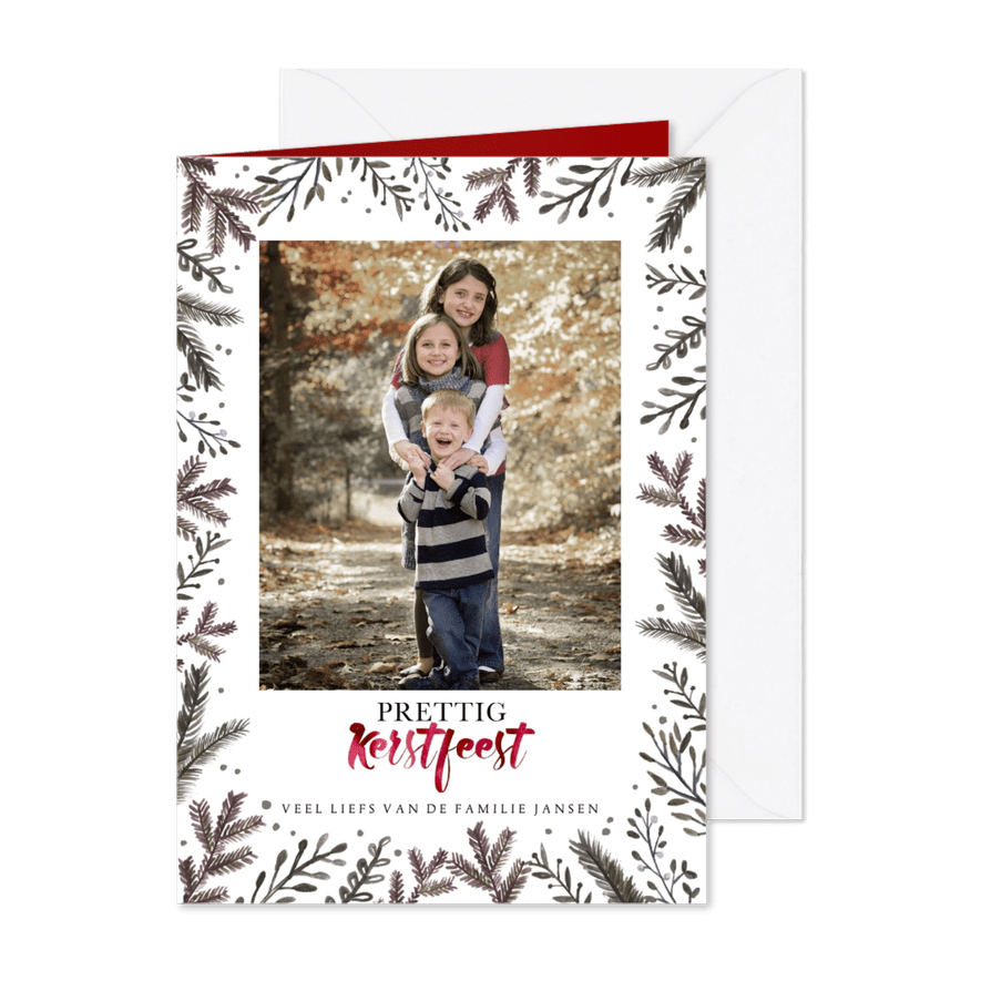 Kerstkaart botanisch - Kaartimpressie