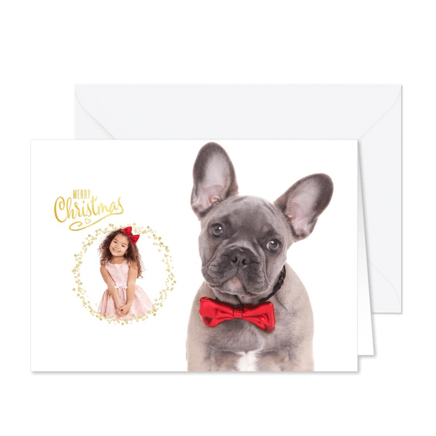 Kerstkaart - Bulldog - Kaartimpressie