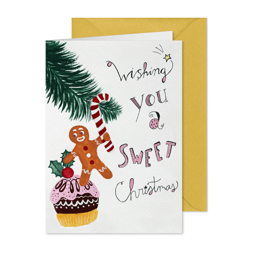 Kerstkaart CliniClowns peperkoek - Kaartimpressie