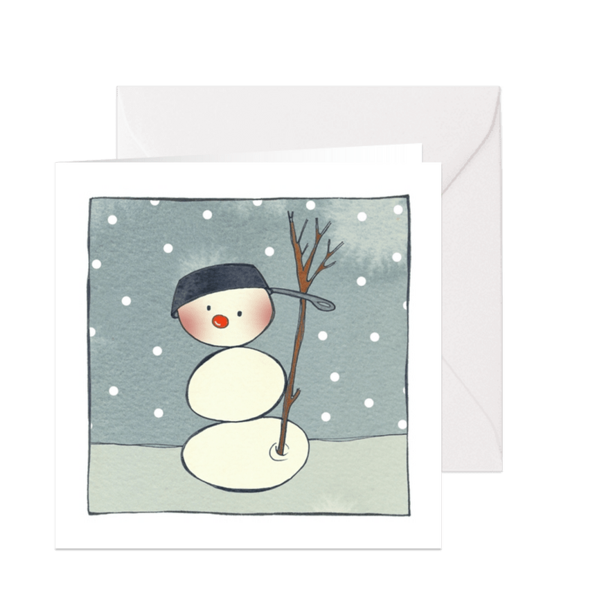 Kerstkaart CliniClowns snowman - Kaartimpressie