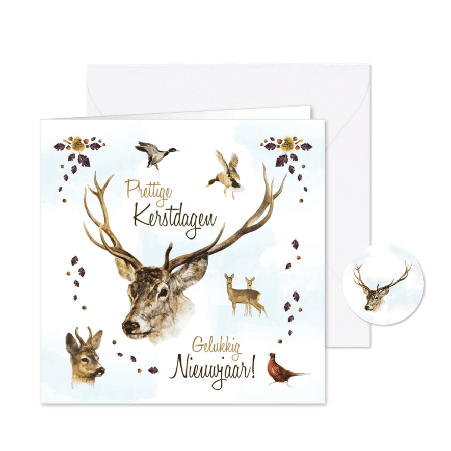 Kerstkaart collage wild - Kaartimpressie