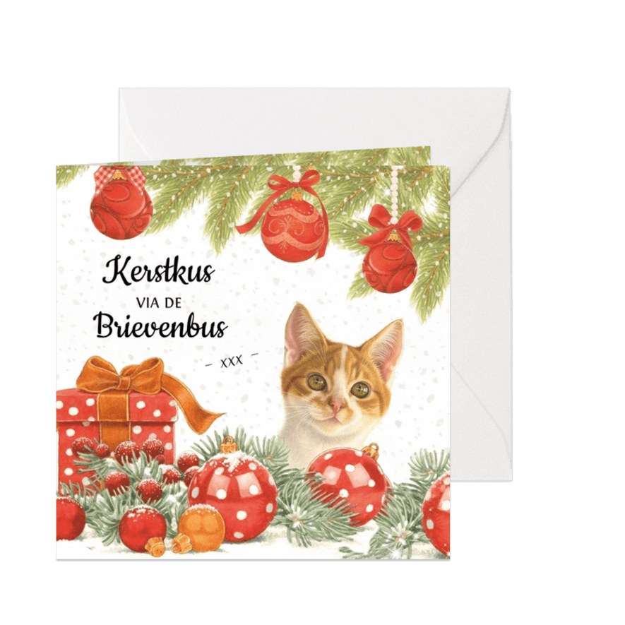 Kerstkaart door de brievenbus - Kaartimpressie