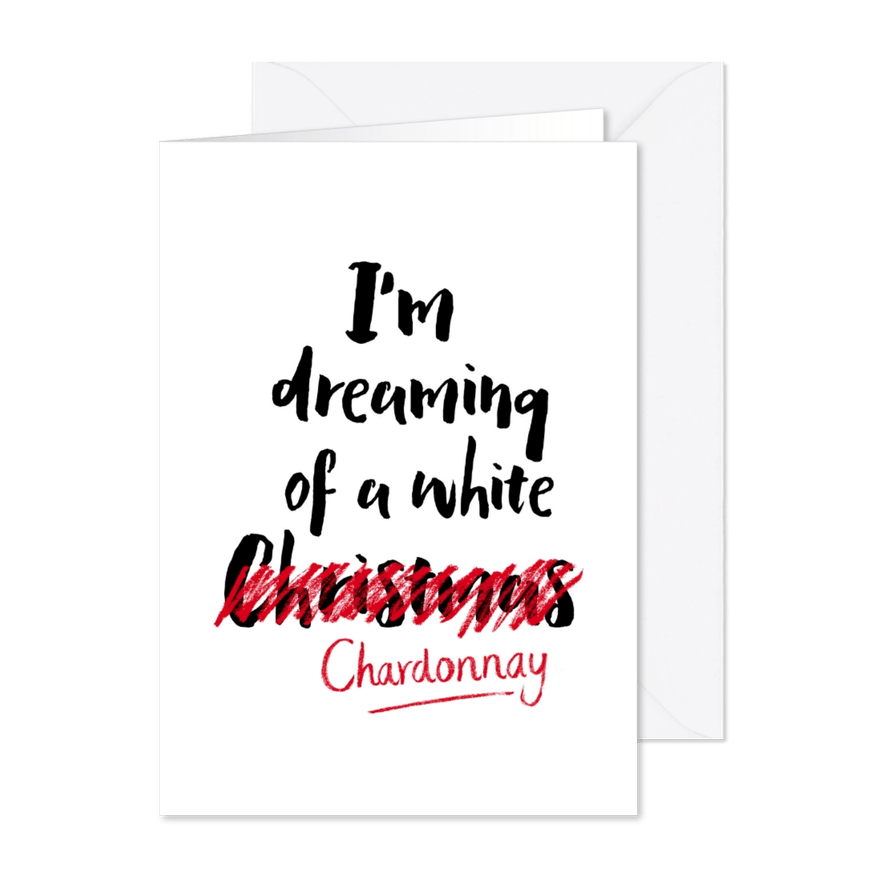 Kerstkaart Dreaming of a white.. - Kaartimpressie