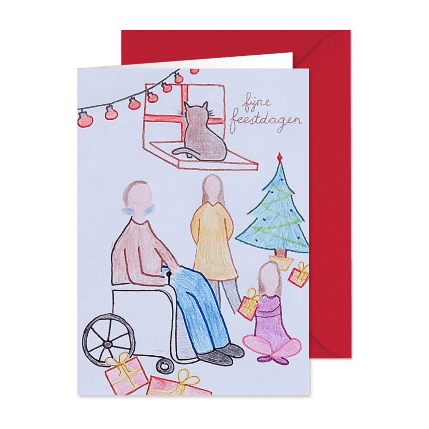 Kerstkaart Duchenne Parent Project familie kerst - Kaartimpressie