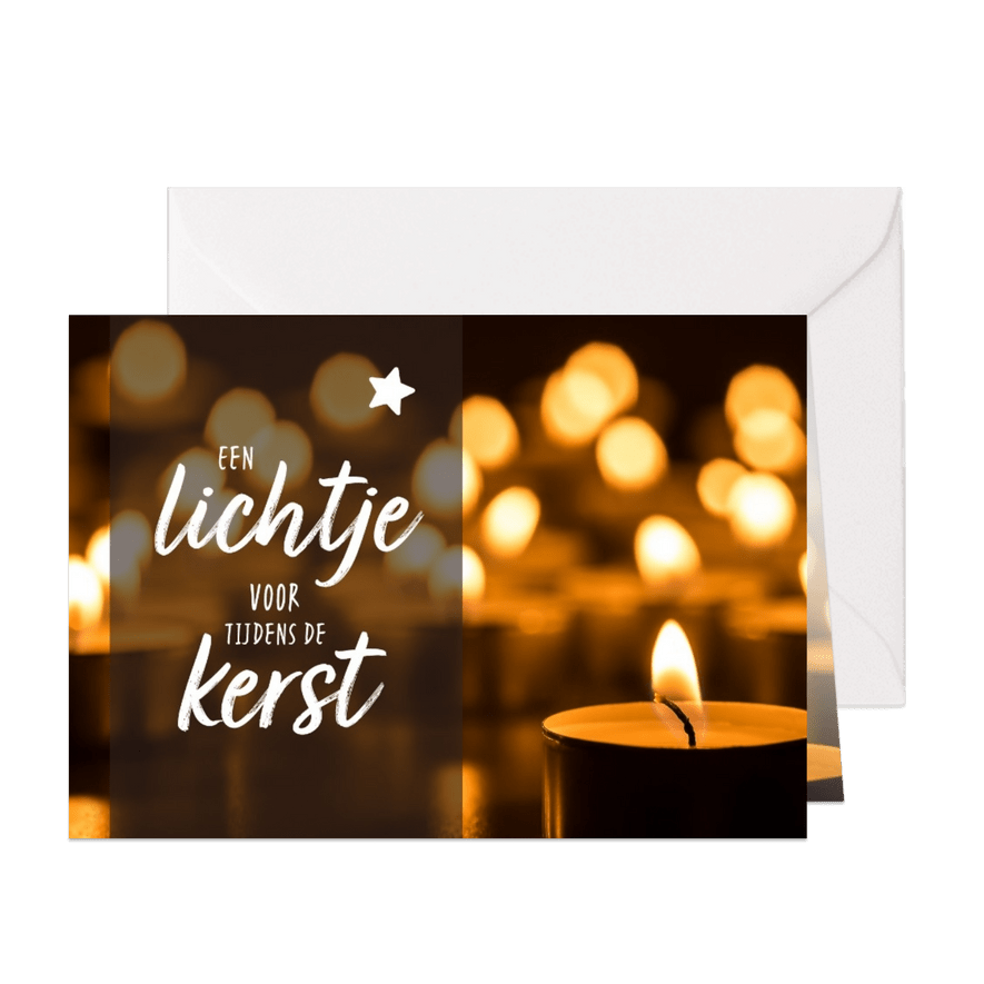 Kerstkaart - een lichtje tijdens de kerst - Kaartimpressie