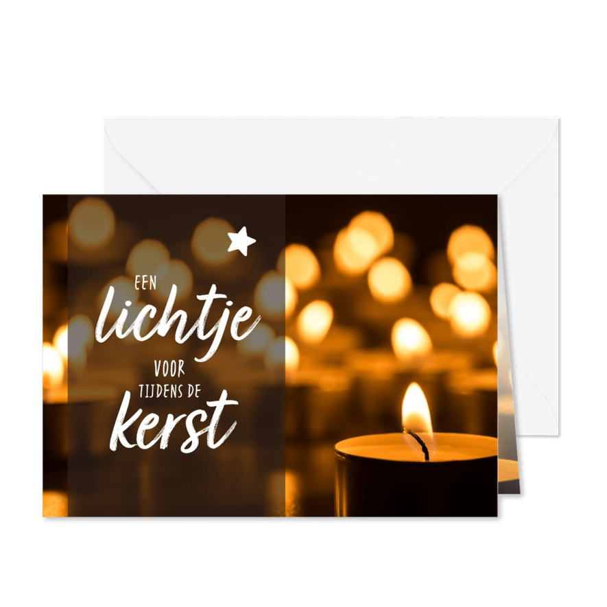 Kerstkaart - een lichtje tijdens de kerst - Kaartimpressie