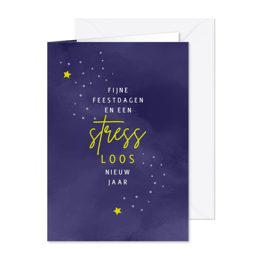 Kerstkaart een stressloos nieuw jaar - Kaartimpressie