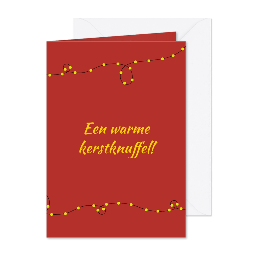 Kerstkaart een warme kerstknuffel GHZ - Kaartimpressie