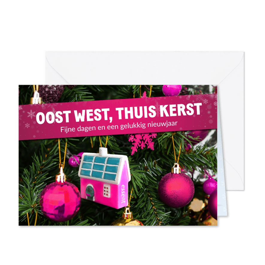 Kerstkaart Essent oost west thuis kerst - Kaartimpressie
