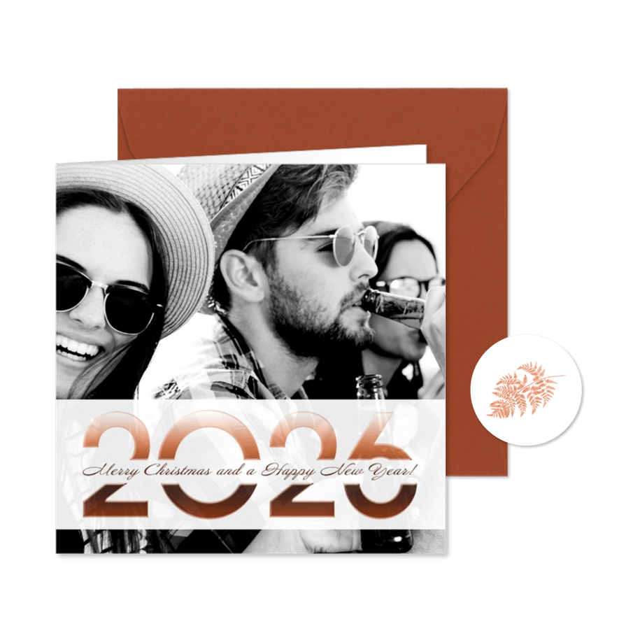 Kerstkaart foto 2026 koper - Kaartimpressie