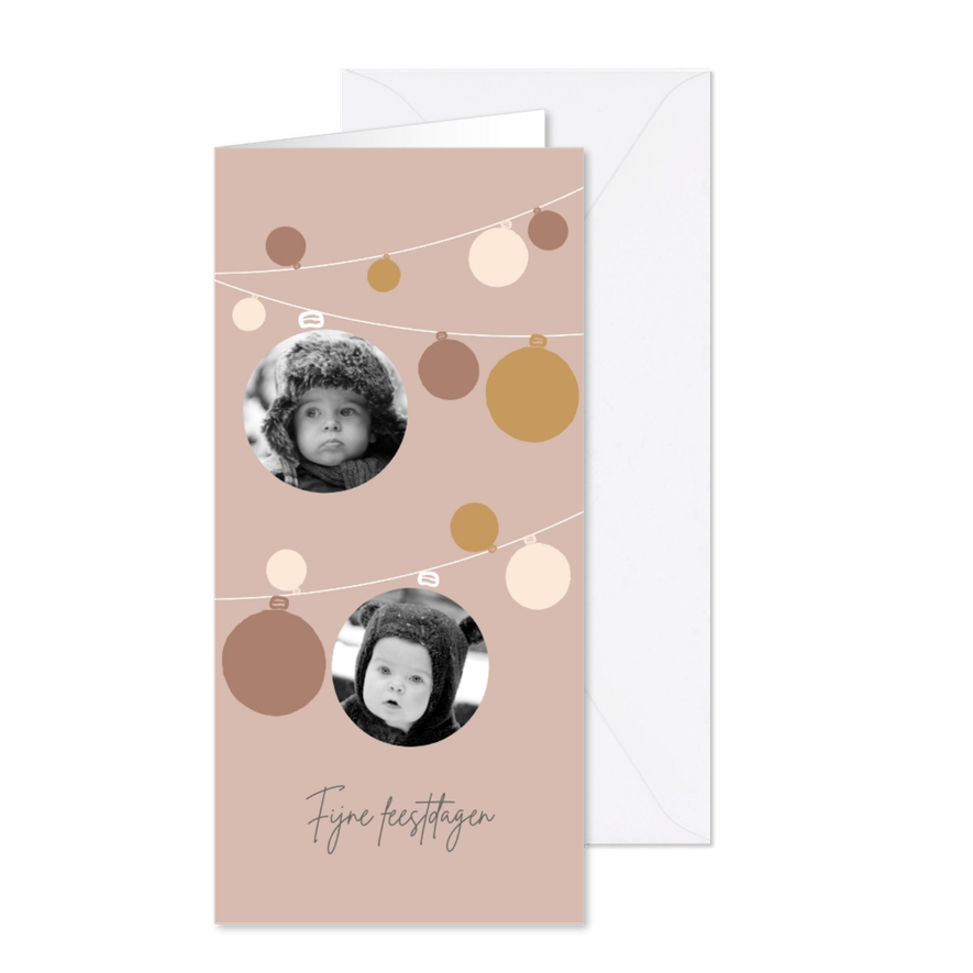 Kerstkaart foto's kerstlampjes - Kaartimpressie