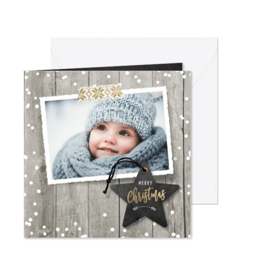 Kerstkaart foto ster - Kaartimpressie