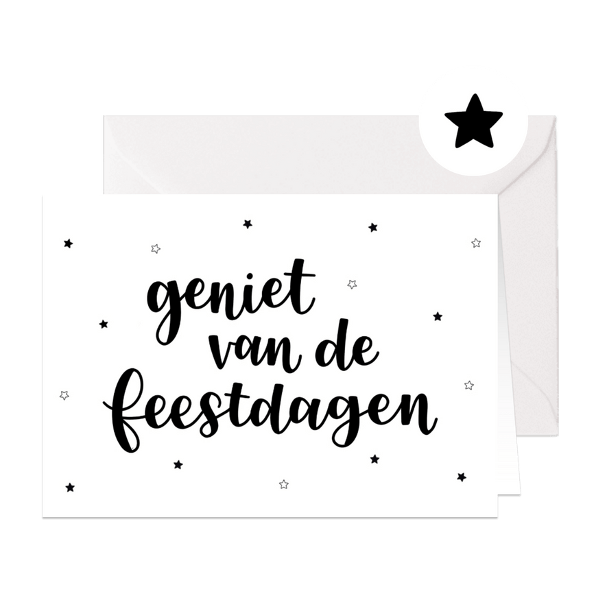 Kerstkaart geniet van de feestdagen - Kaartimpressie