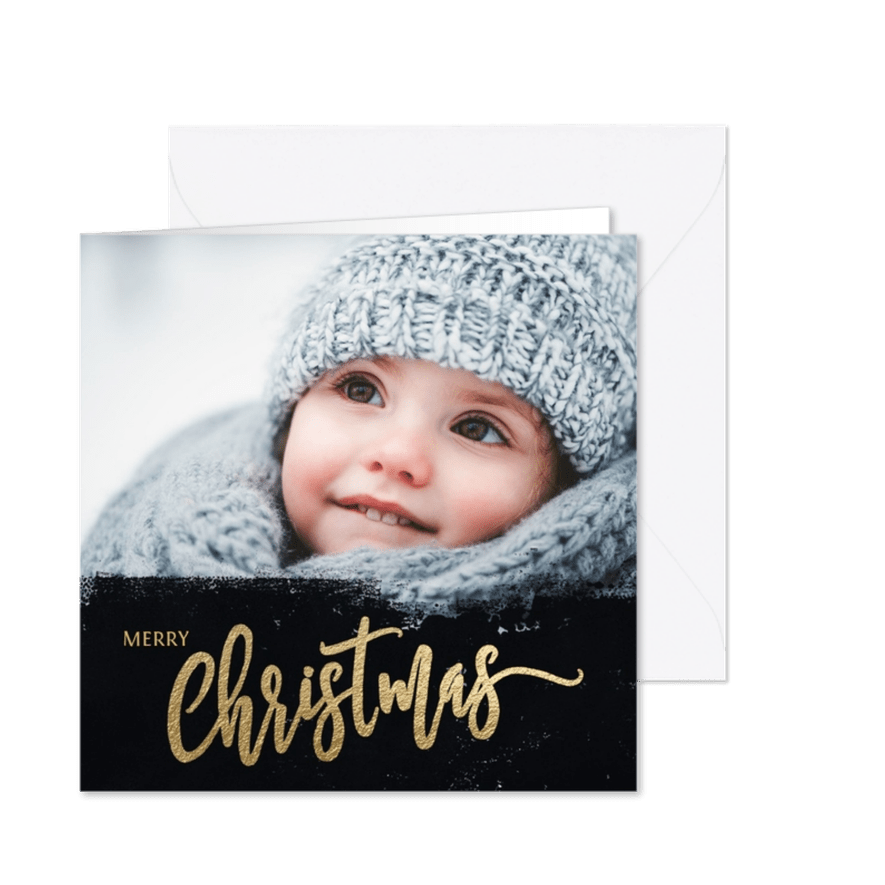 Kerstkaart handgeschreven tekst - Kaartimpressie
