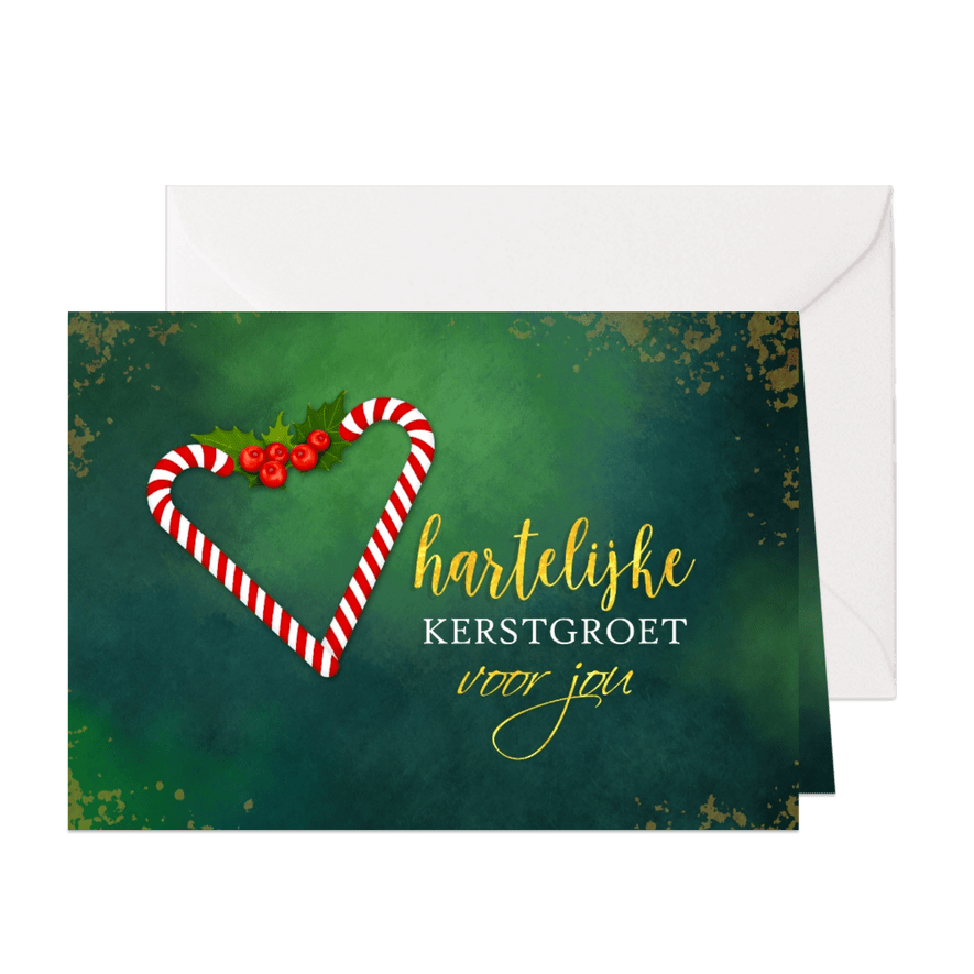 Kerstkaart hartelijke groet - Kaartimpressie