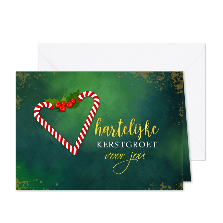Kerstkaart hartelijke groet - Kaartimpressie