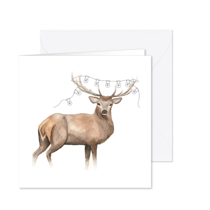 Kerstkaart hert Huidfonds - Kaartimpressie