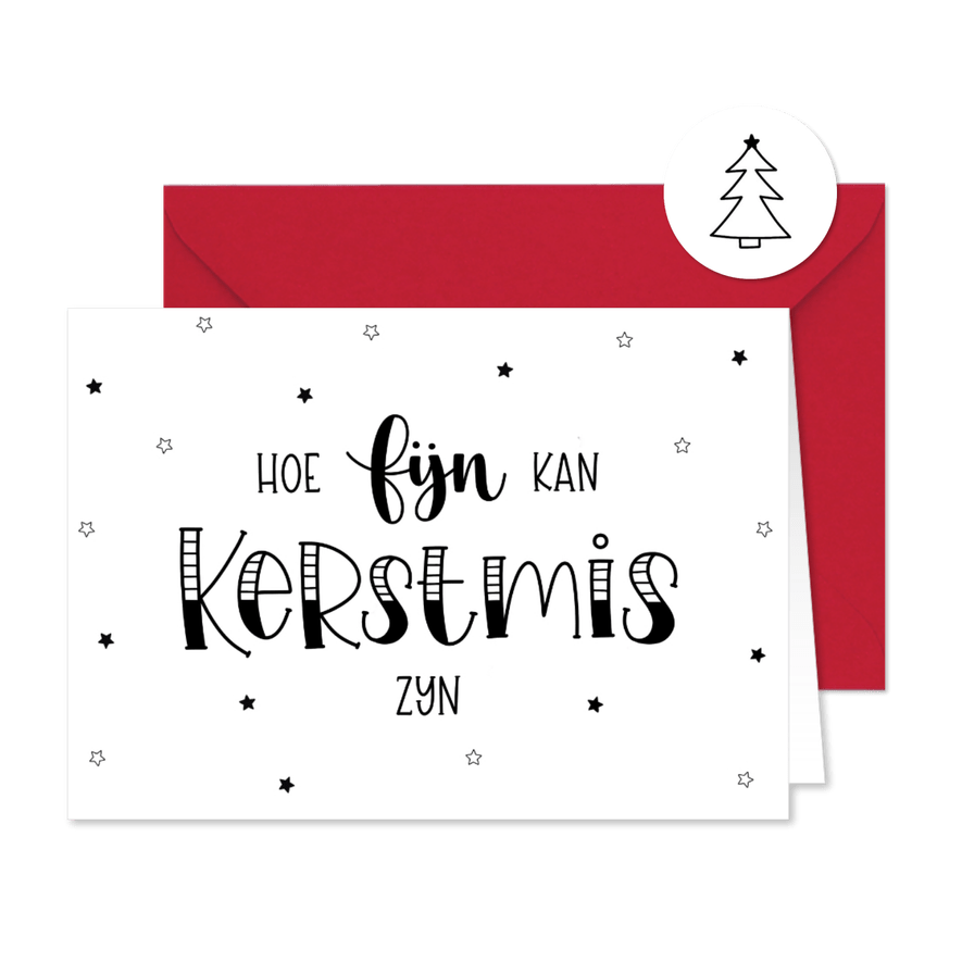 Kerstkaart hoe fijn kan kerstmis zijn - Kaartimpressie