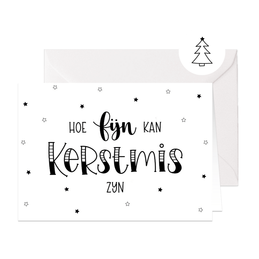 Kerstkaart hoe fijn kan kerstmis zijn - Kaartimpressie