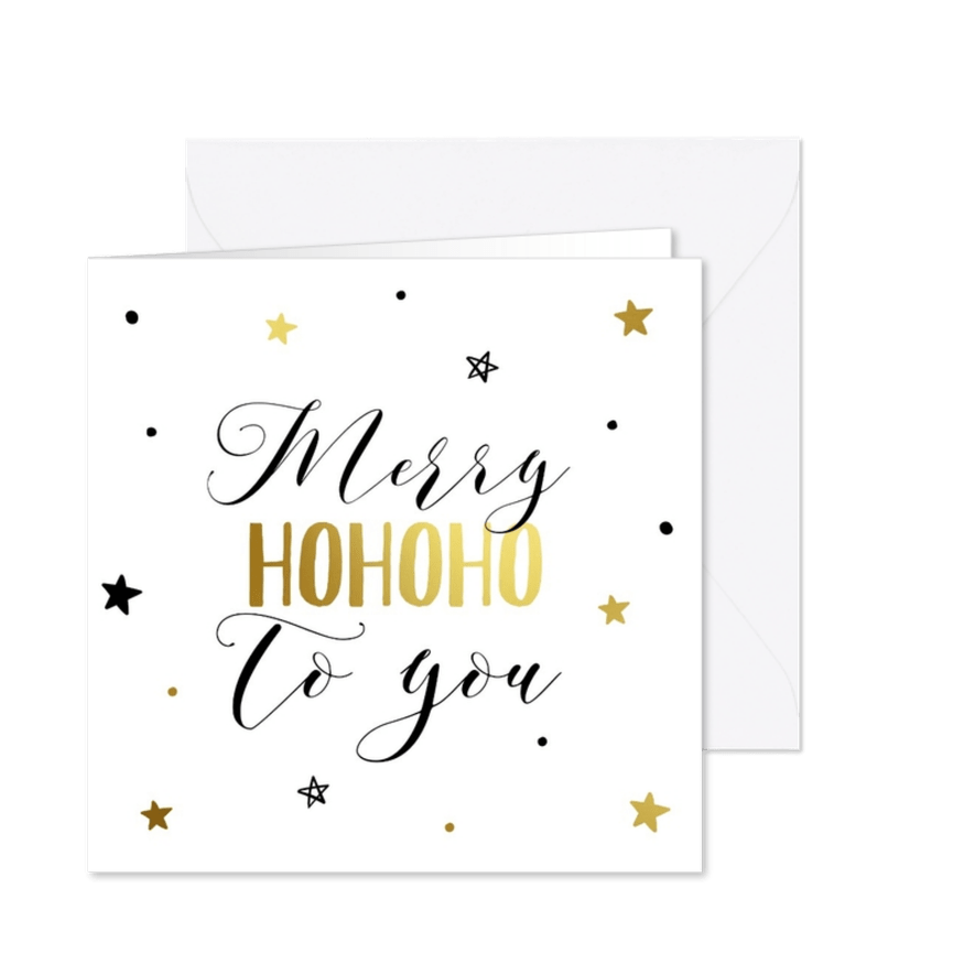 Kerstkaart Hohoho to you - Kaartimpressie