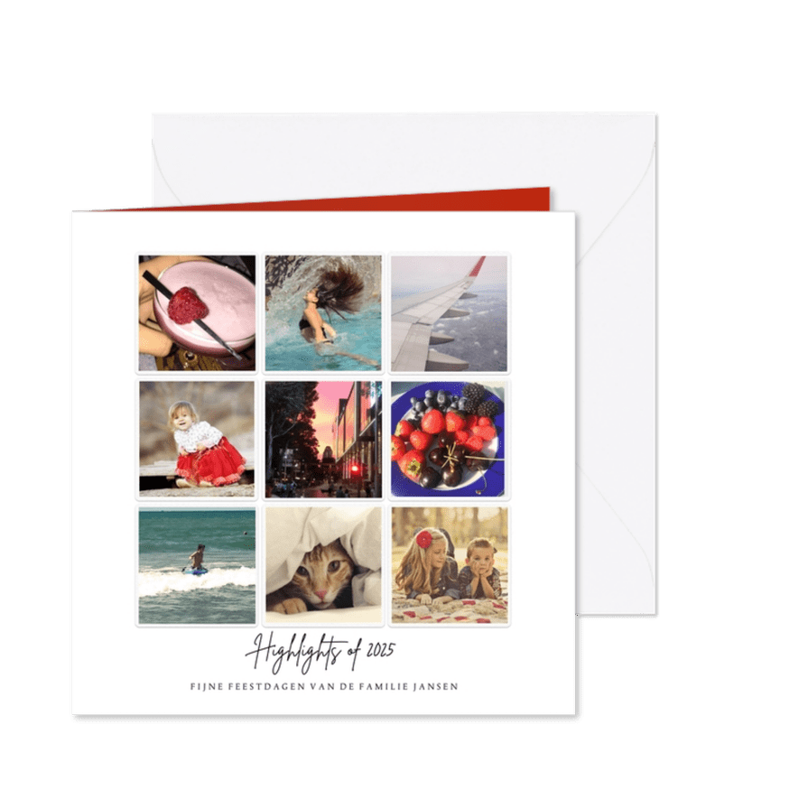 Kerstkaart Instagram fotos - Kaartimpressie