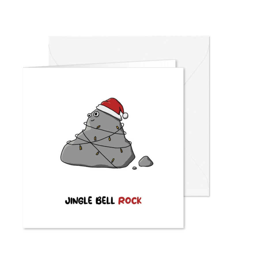 Kerstkaart jingle bell rock kaart - Kaartimpressie