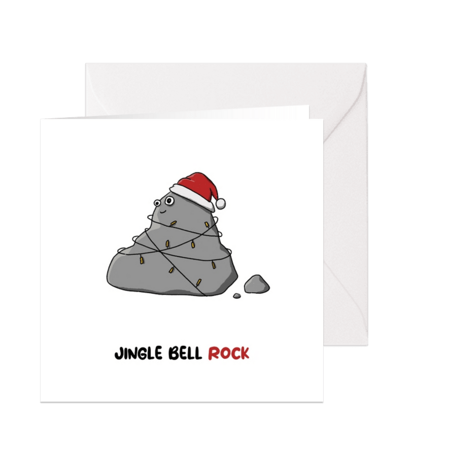 Kerstkaart jingle bell rock kaart - Kaartimpressie