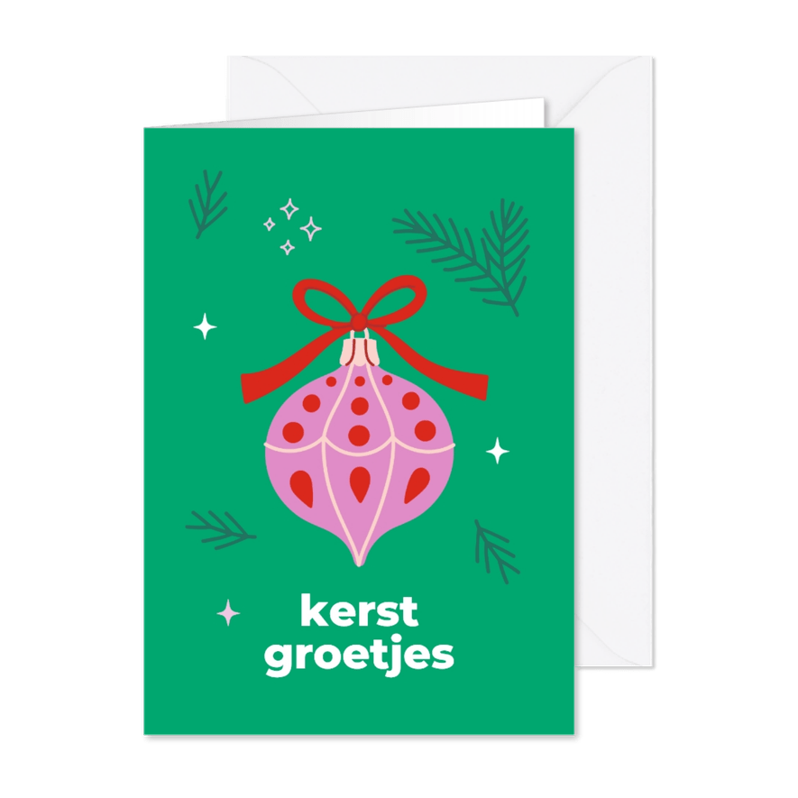 Kerstkaart 'Kerst groetjes' Ronald McDonald Kinderfonds - Kaartimpressie