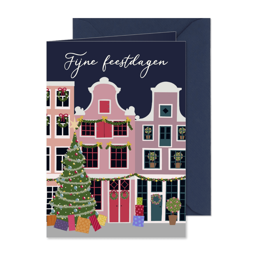 Kerstkaart - Kerst in de stad - Kaartimpressie