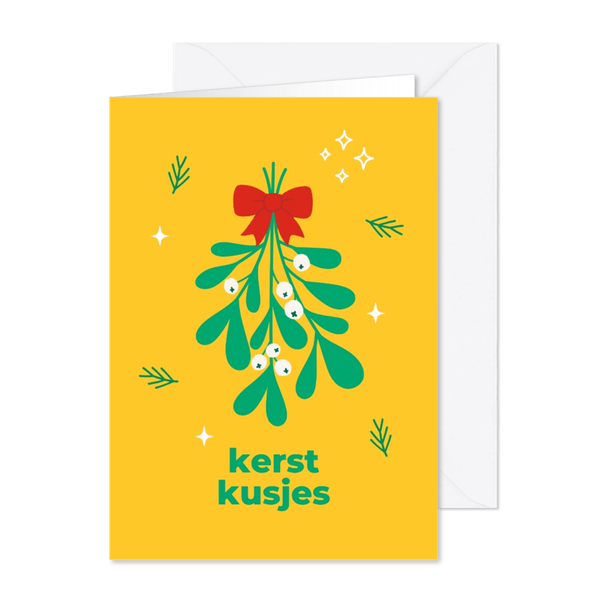 Kerstkaart 'kerst kusjes' Ronald McDonald Kinderfonds - Kaartimpressie