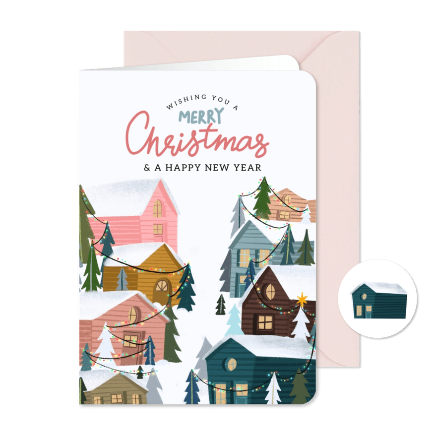 Kerstkaart kerst op de Noordpool - Kaartimpressie