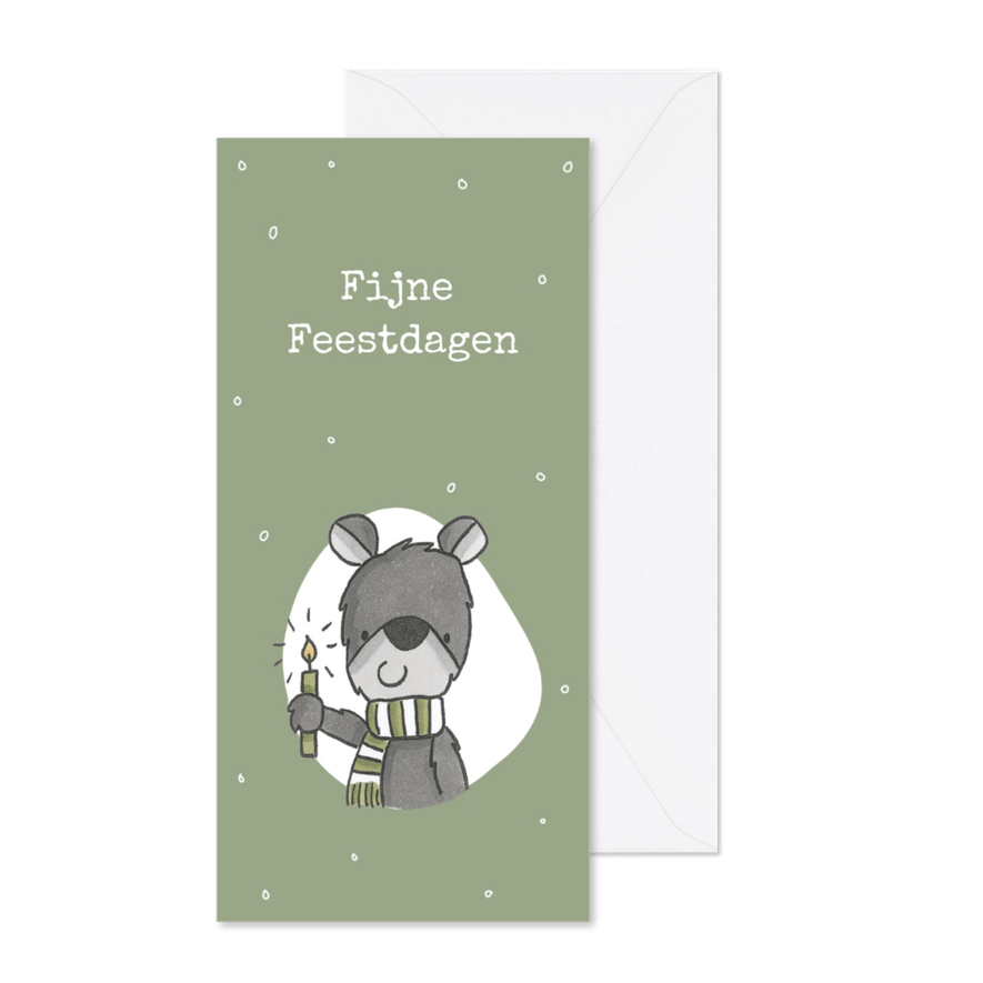 Kerstkaart Kerstbeer - Kaartimpressie