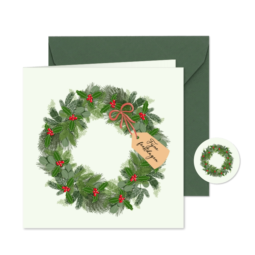 Kerstkaart - Kerstkrans - Kaartimpressie
