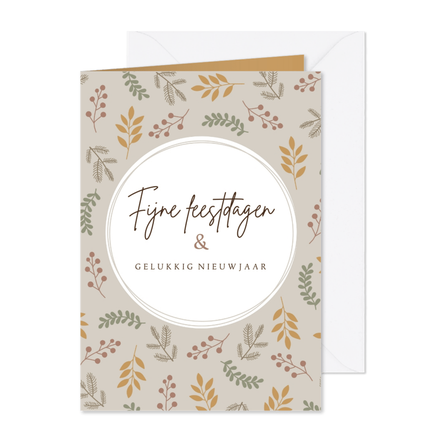 Kerstkaart kersttakjes fijne feestdagen - Kaartimpressie