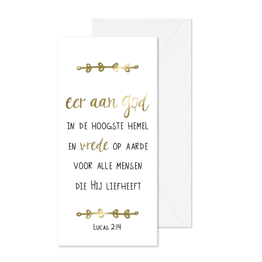 Kerstkaart lang met bijbeltekst - WW - Kaartimpressie