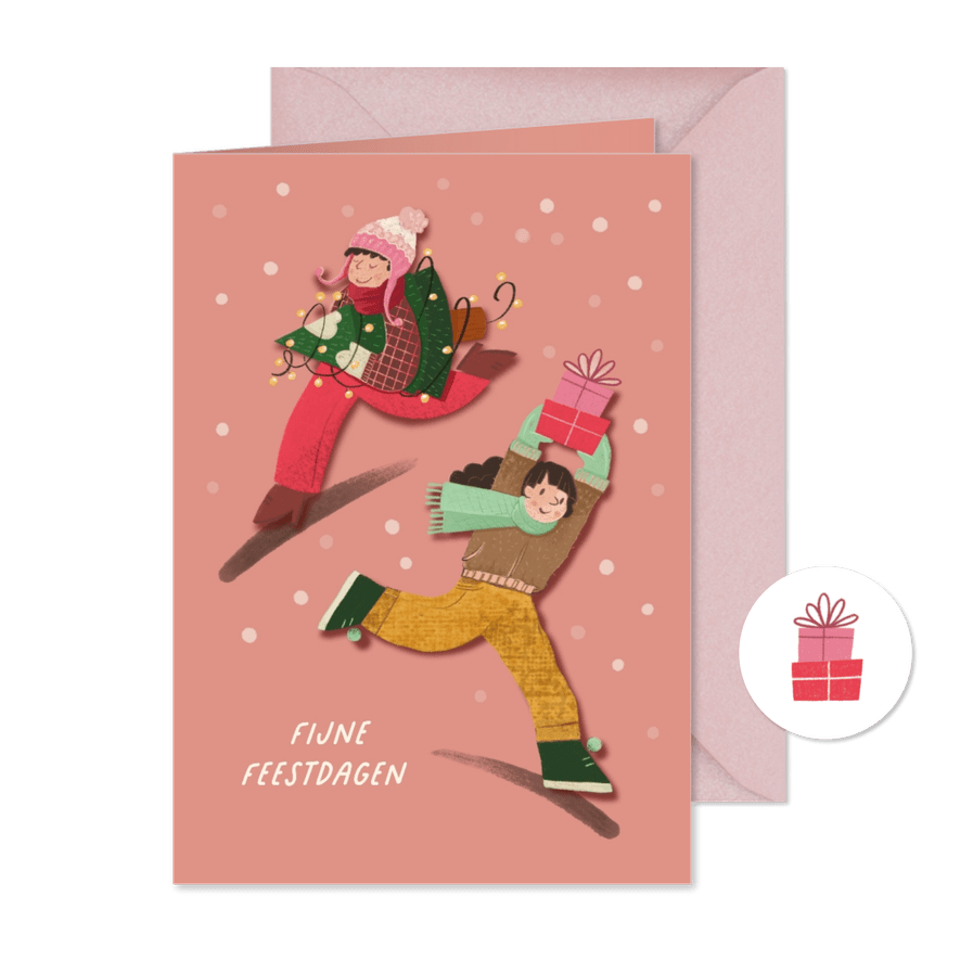 Kerstkaart lastminute kerstinkopen - Kaartimpressie