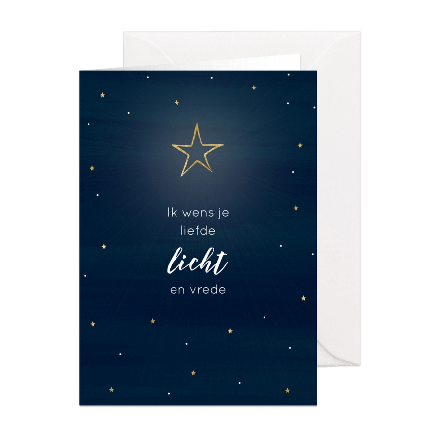 Kerstkaart "Licht" - Kaartimpressie